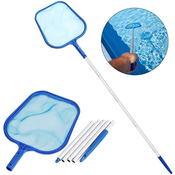 Poolkescher/poolskimmerkescher/kescher Mit Teleskopierbarem Stahlgriff – 160 Cm Ausziehbarer Kescher, Kompatibel Mit Pool-spas