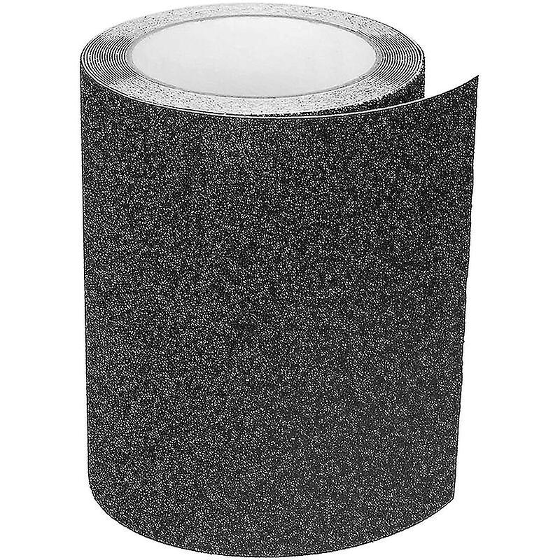 Rutschfestes Klebeband Mit Klebstoff, Geeignet Für Treppen, Rutschfest, Abriebfest, Für Stufen, Geeignet Für Den Innen- Und Außenbereich, Hohe Haftung, 15 Cm X 5 M, Schwarz-c