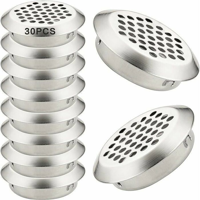 30-teiliges Rundes Edelstahl-lüftungsgitter, 35-mm-luftauslassgitter, Edelstahl-lüftungsgitter Für Die Küche