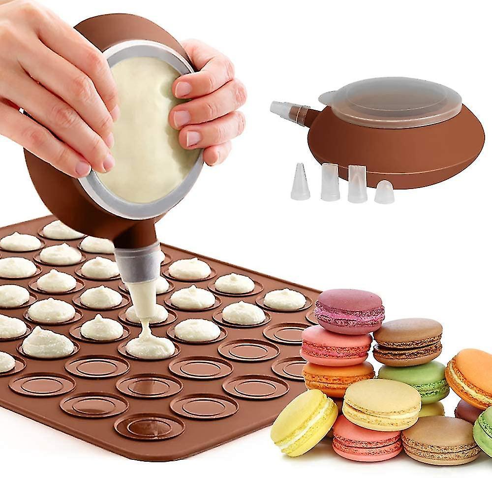 Silikon-backmatte Für Macarons, Kompatibel Mit Dem Set, Antihaftbeschichtetes Macaron-backblech, Französisches Macaron-backset Mit Dekorierstift, Cupcakes, Desserts