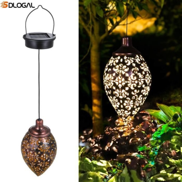 Hängende Solarleuchten, Solarbetriebene Led-laterne Für Den Garten, Wasserdichte Hängende Metall-außenlampe.