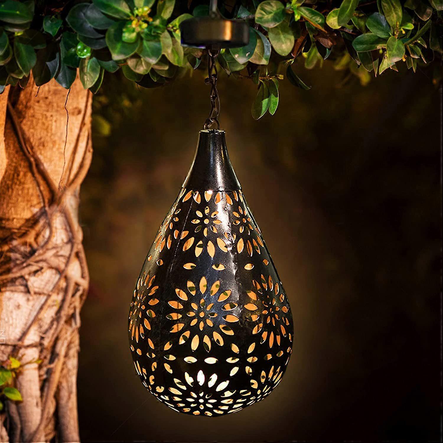 Solarlampe Für Den Außenbereich Im Angebot, Hängelampe Aus Eisen Mit Gänseblümchenmotiv, Lampe, Hängeprojektionslampe Mit Zaun