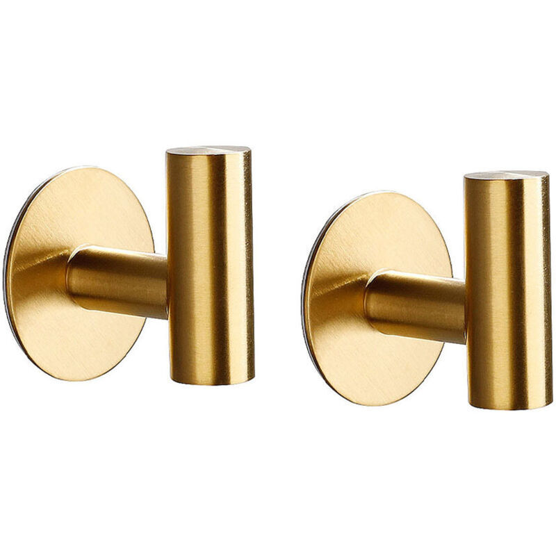 Set Mit 2 Selbstklebenden Haken Aus Edelstahl Sus304. Robuste Und Wasserfeste Wandhaken – Geeignet Für Bad, Küche Und Hotel.