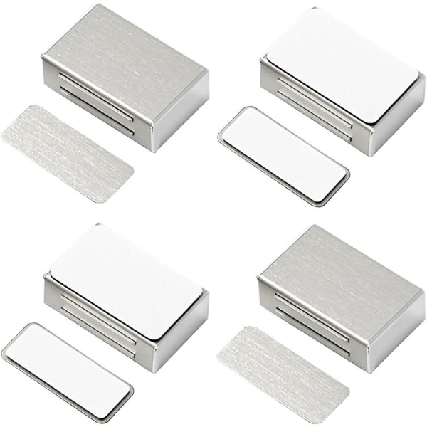 Magnetisches Schrankschloss, Selbstklebend, 4er-pack, Jiayi, Starker Türstopper, Edelstahl, Kompatibel Mit Küchenschränken