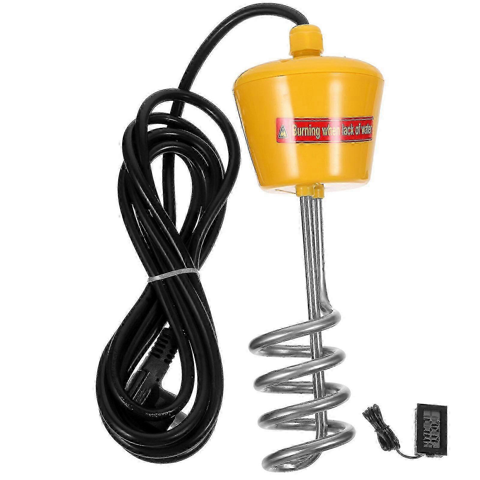 3000w Schwimmheizung, Kompatibel Mit Badewanne, Aufblasbare Poolheizung Mit Led-thermometer Und Au-stecker (gelb, Tatsächliche Leistung 2500w)