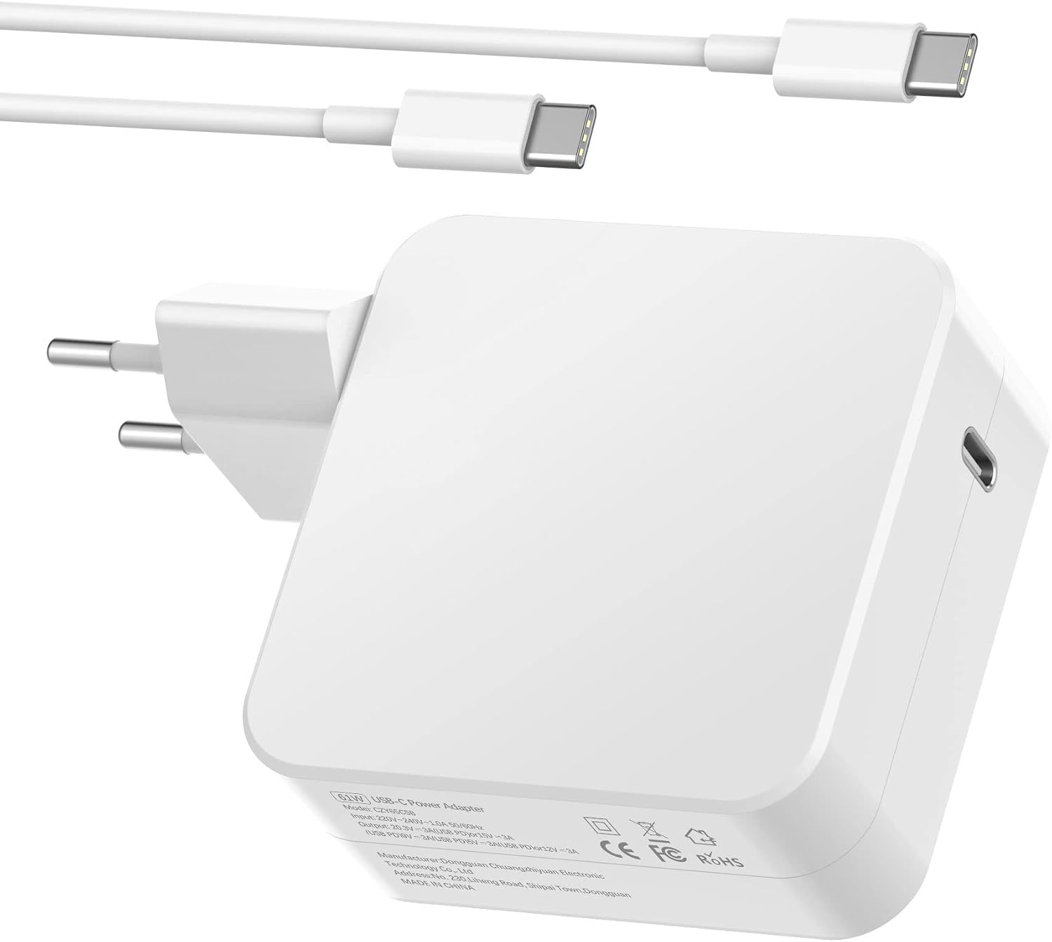 Ladegerät Für Macbook Pro (2016–2020), 61 W, Usb-c-netzteil