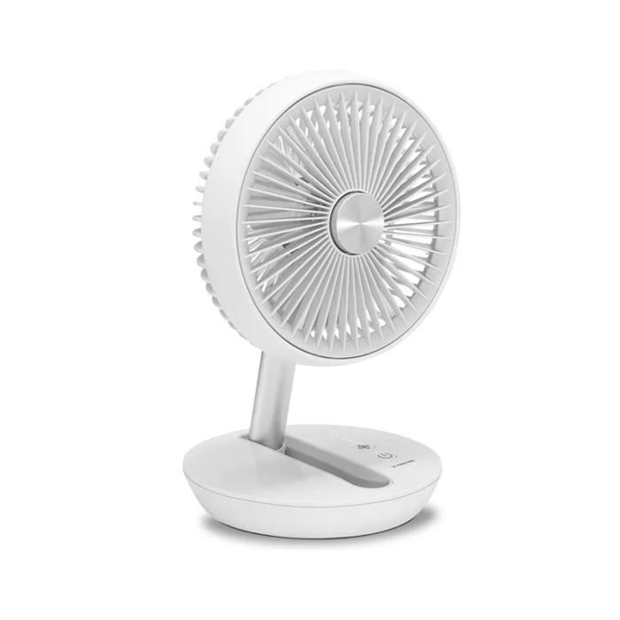 Teleskopierbarer Faltventilator, Wiederaufladbarer Und Flexibler Mini-tischventilator Mit 3 Windstufen, 5 W, Weiss