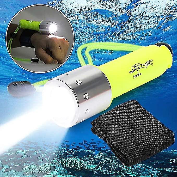 Tragbare Taucherlampe Mit 6000 Lumen, Unterwasser-taschenlampe Mit 50 Metern Wiederaufladbarer Led-leuchte, Sicherheits-taschenlampe Zum Tauchen