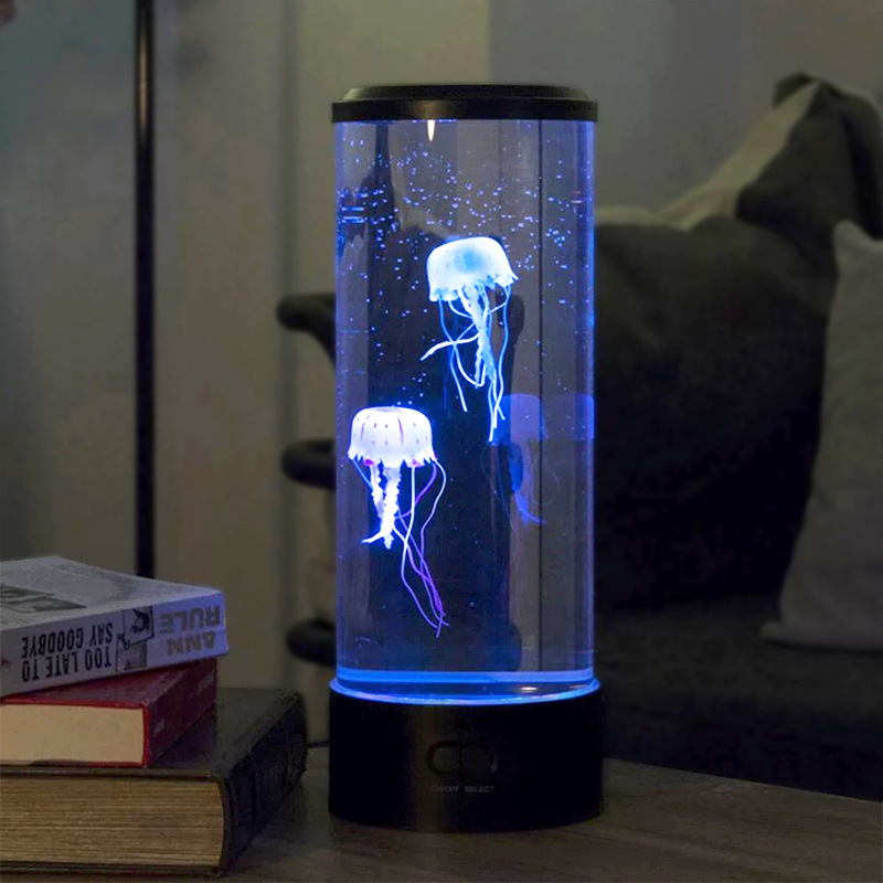 Usb-betriebenes Nachtlicht Im Quallen-design, Lavalampe, Schreibtischlampe, Nachtlicht Für Kinder