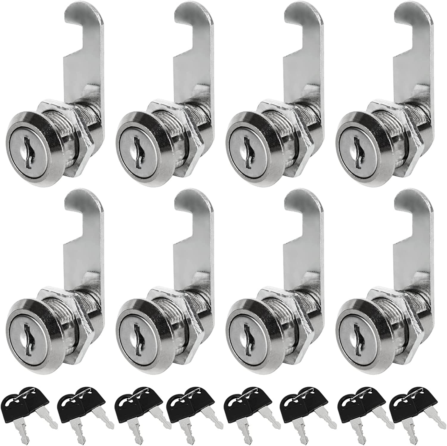 8er-pack Universal-briefkastenschlösser, 30-mm-metallschrankschloss, Zink