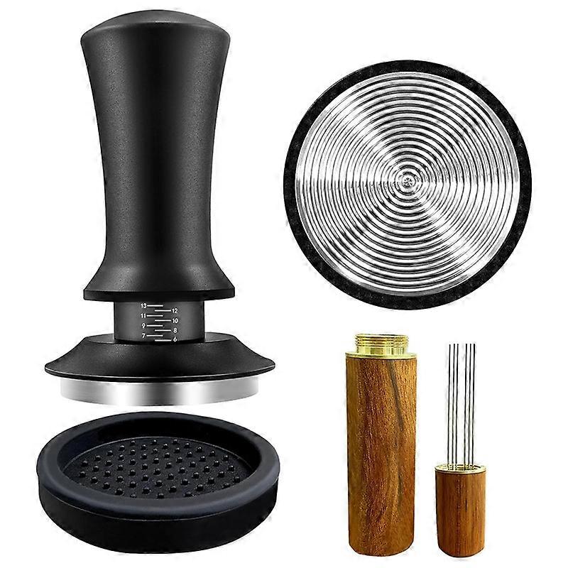 Kaffee-espresso-tamper 51 Mm Mit Wdt-werkzeug, Kalibriert, Federbelastet, Mit Silikonmatte, Kompatibel Mit Espre