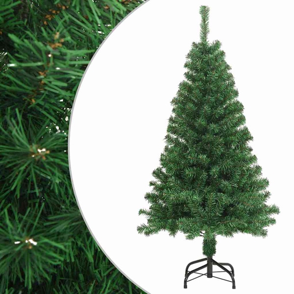 Vidaxl Kunststoff-weihnachtsbaum Mit Dicken Zweigen, Grün, 150 Cm, Pvc