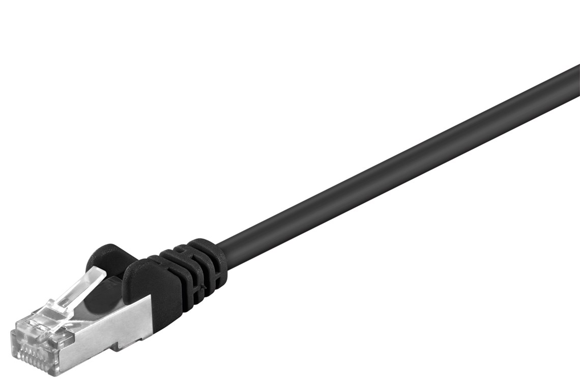 Patchkabel Cat 5e, Sf/utp, Schwarz, 30 M