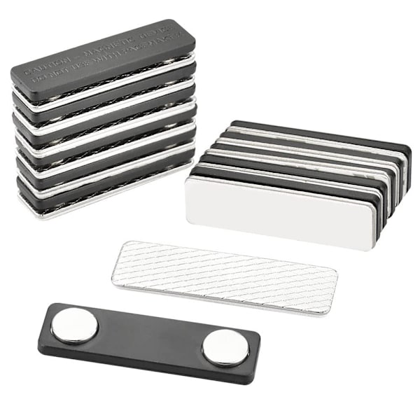 12er-pack Magnetische Namensschilder, Selbstklebende Magnetische Namensschilder Für Kleidung, Namensschildhalter Aus Metall Mit 2-punkt-magnet, Kompatibel Mit Ausweishaltern
