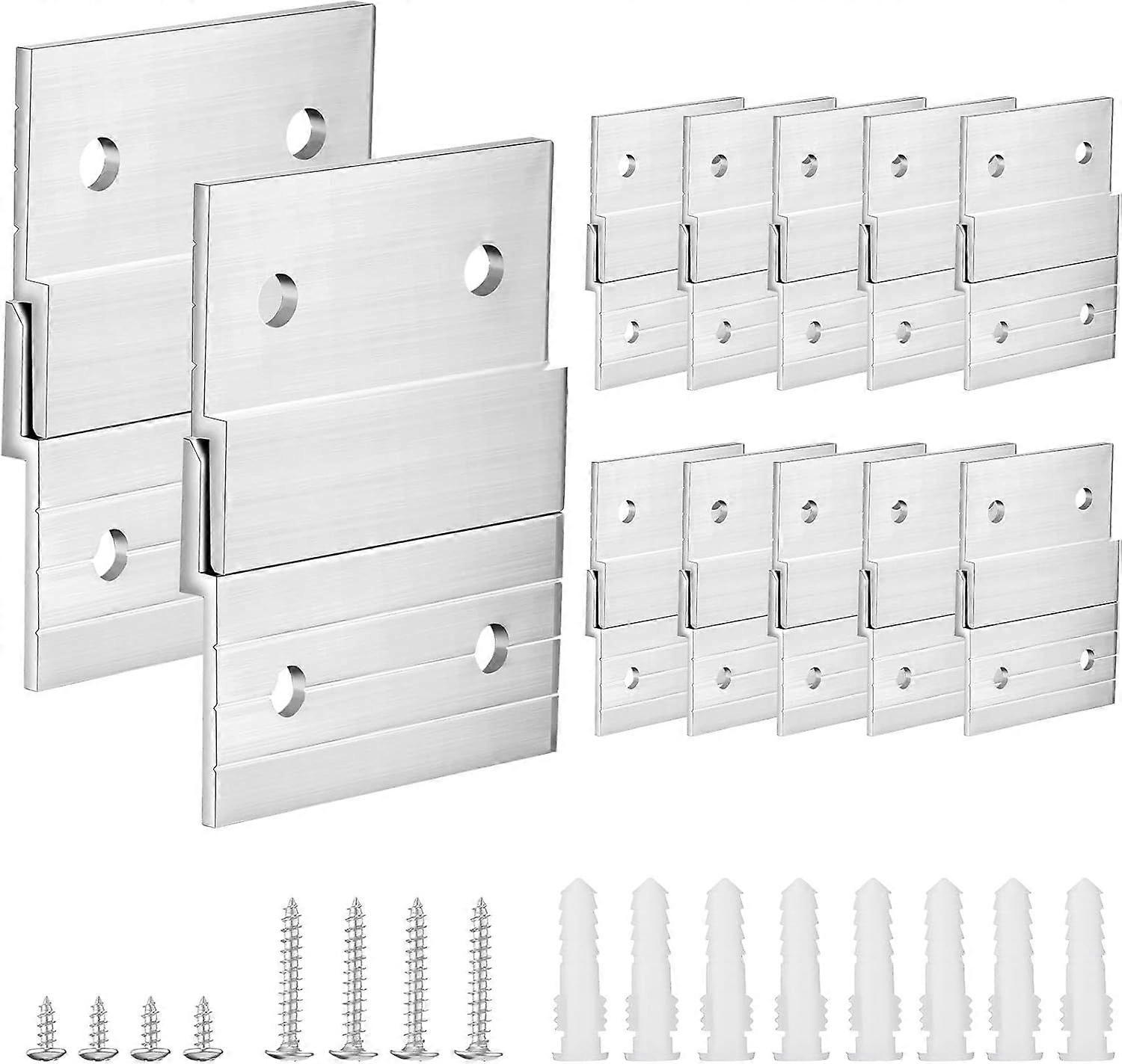 24 Stück Französische Bilderklemmen, Robuste Aluminium-z-profil-aufhänger Mit Schrauben