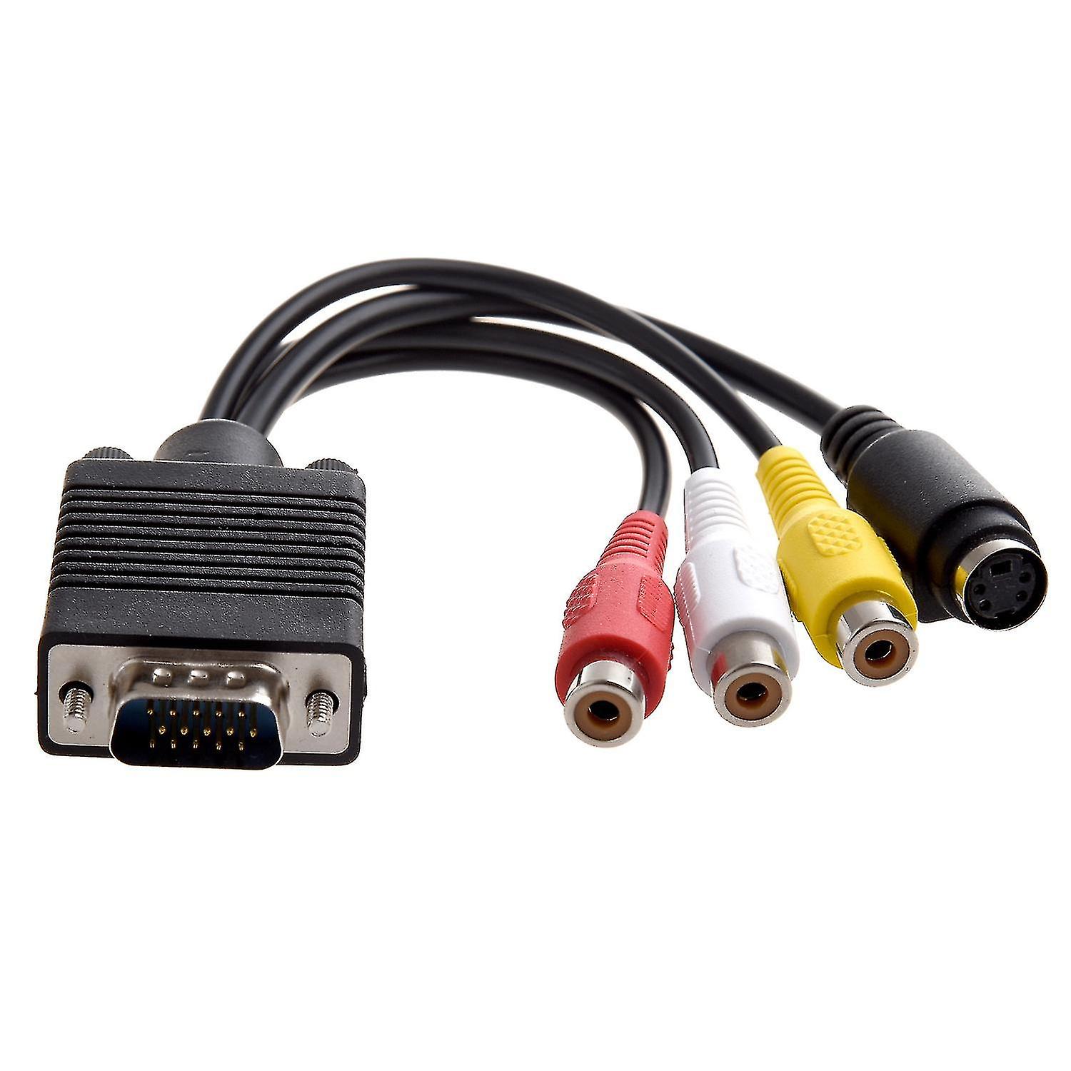 Vga-adapter Auf Tv-s-video-rca-ausgangskabel, Kompatibel Mit Pc-video