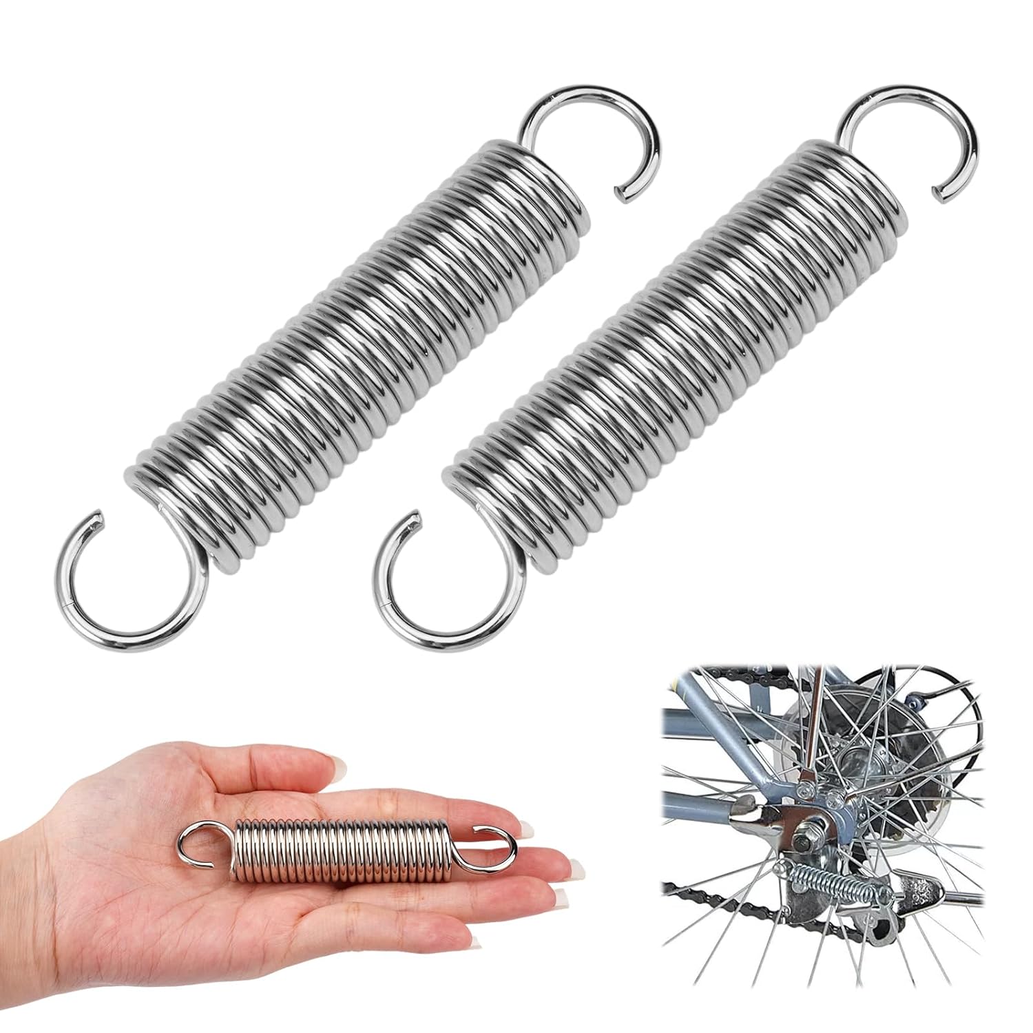 Stück Zugfedern Aus Edelstahl 304, Maximale Zugfestigkeit 12,8 Kg, 2,5 X 18 X 100 Mm Zugfedern Mit Haken, Kleine Doppelzugfedern