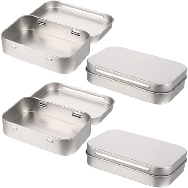 Mini-metalldosen Aus Rechteckigem Blech Mit Scharnier. Geeignet Als Geschenk, Zur Aufbewahrung Und Für Süßigkeiten Und Kleine Geschenke.