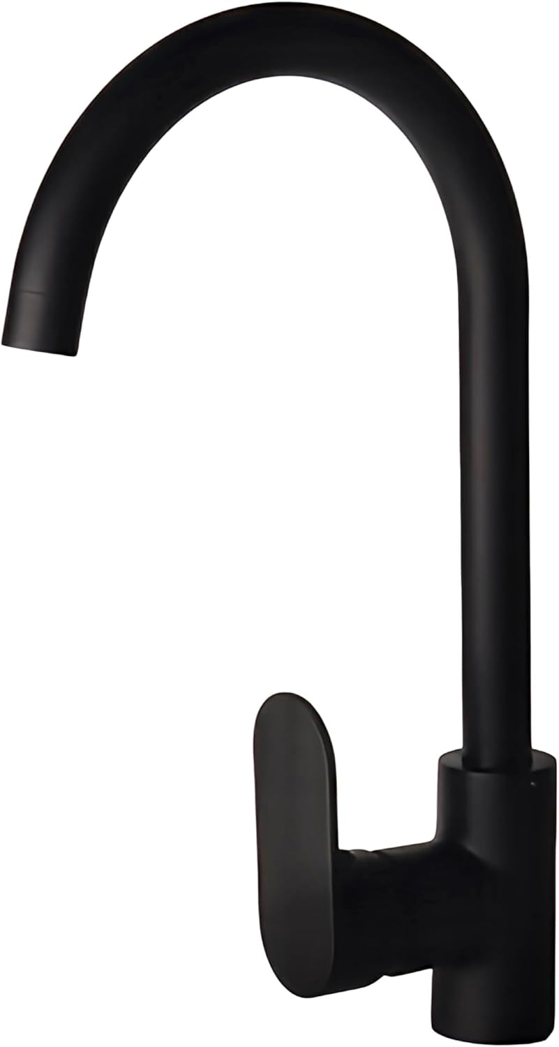 Schwarze Küchenarmatur – Spültischarmatur Aus Edelstahl, Moderne Einloch-küchenarmatur Mit 360°-drehung, Schwarze Küchenarmaturen, Schwarze Wasserhähne
