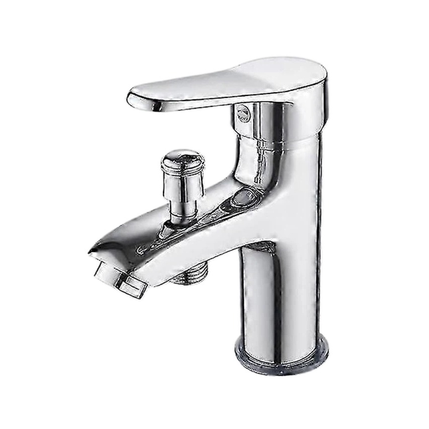 Einhebel-duschmischer Mit Temperaturbegrenzer Und Rückschlagventil, Zweifunktions-badewannenarmatur Für Warm- Und Kaltwasser Mit Quadratischer Handbrause Und 60 Cm