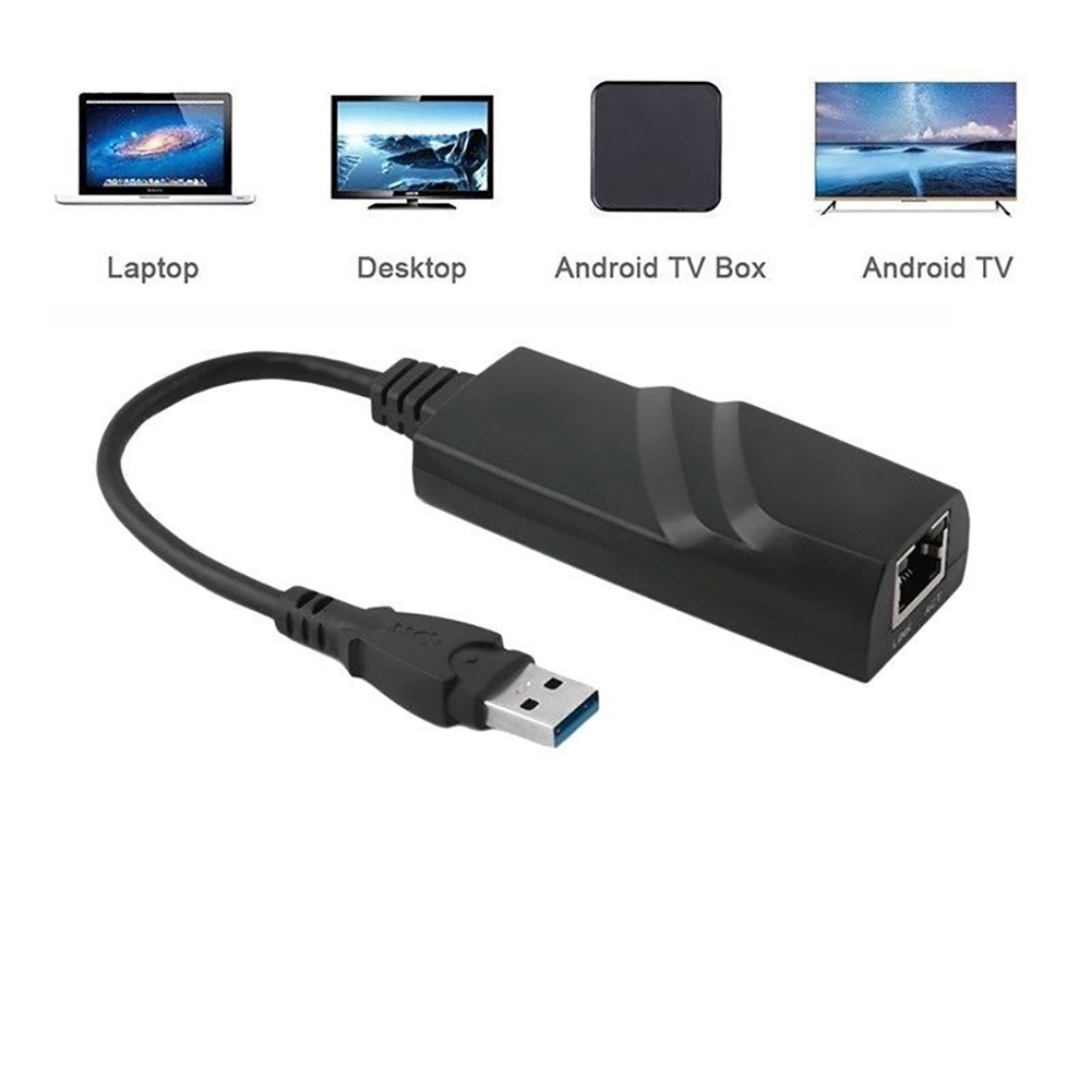 Usb 3.0 Hub 10/100/1000 Mbit/s Usb Zu Rj45 Gigabit Ethernet Lan-netzwerkadapter, Kompatibel Mit Pc Und Laptop