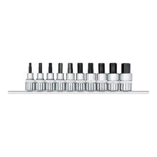 R62558110 Schraubendrehereinsätze 1/2 +Leiste 10-teilig