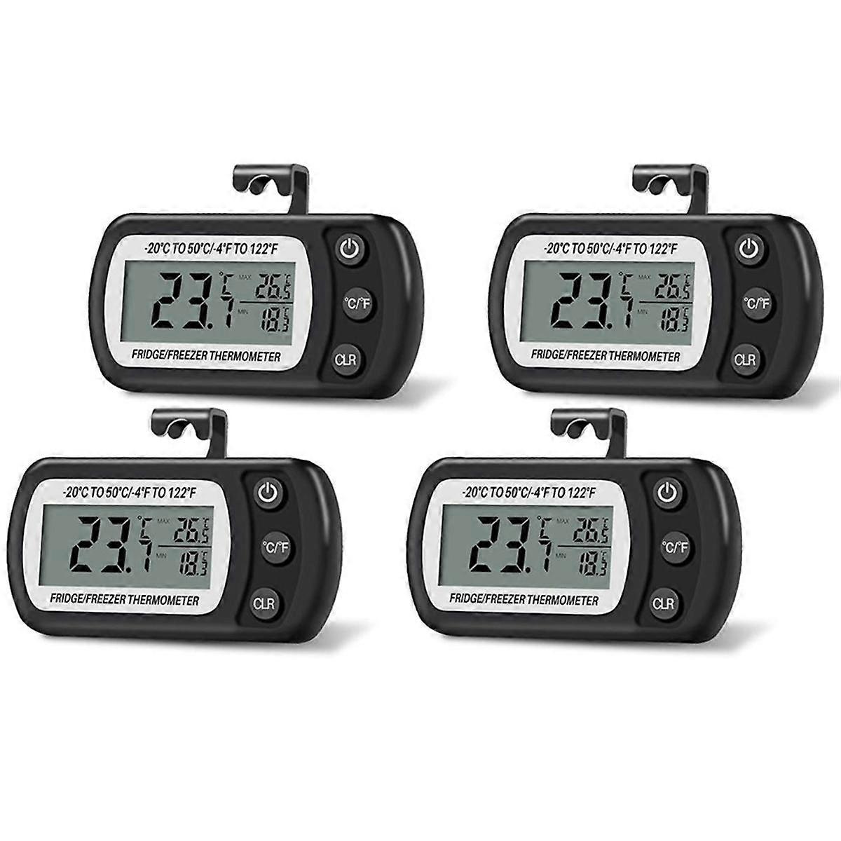 Digitales Kühlschrankthermometer (pcs) Für Kühl- Und Gefrierschränke Mit Großem Lcd-display Und Ständer. Kompatibel Mit Küchengeräten.