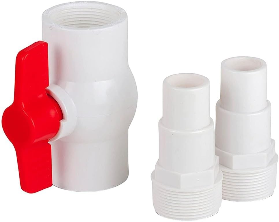 Ar512 Ein/aus-ventiladapter, Kompatibel Mit Schlauchdurchmessern Von 38 Mm Und 32 Mm, Kugelhahn Mit T-griff, Adapter Zum Absperren Des Wassers In Einem Schwimmbecken