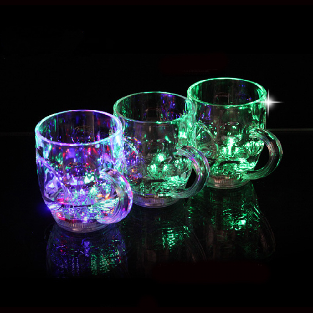 Bierkrug Mit Henkel, Flash-krug, Led-blitzkrug Im Endbecher, Led-wasserinduktionsbecher