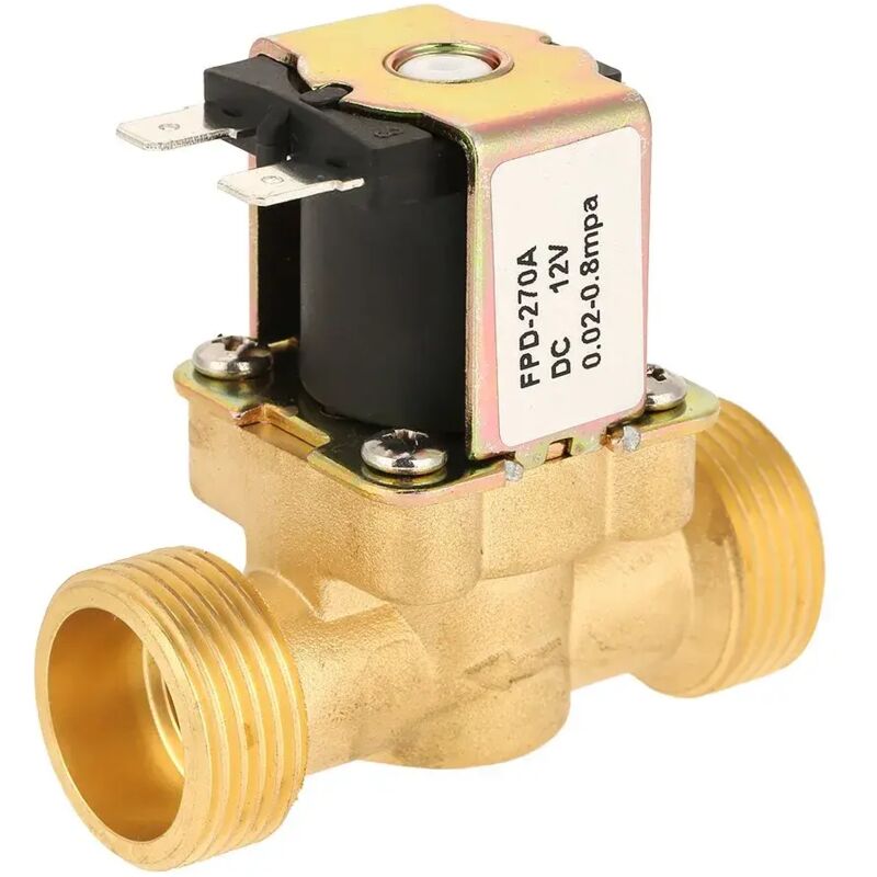 Elektrisches Magnetventil G3/4, Normalerweise Geschlossen – Rostbeständiges Messing – Druck 0,02–0,8 Mpa – Geregelter Durchfluss – Geeignet Für Bewässerungsanlagen – 12 V Dc