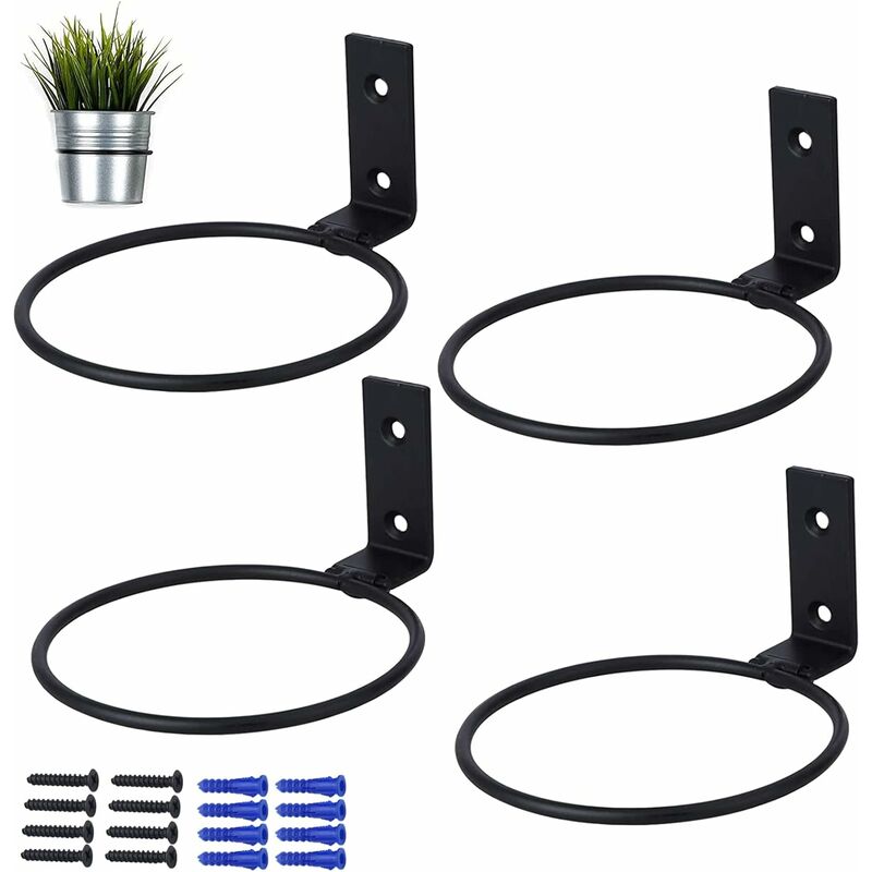 Wandhalterung Für Blumentöpfe (stückzahl), Wandmontiertes Metall-blumenregal, Kompatibel Mit Haus, Garten, Balkon, Außenwand-blumentopfhalter
