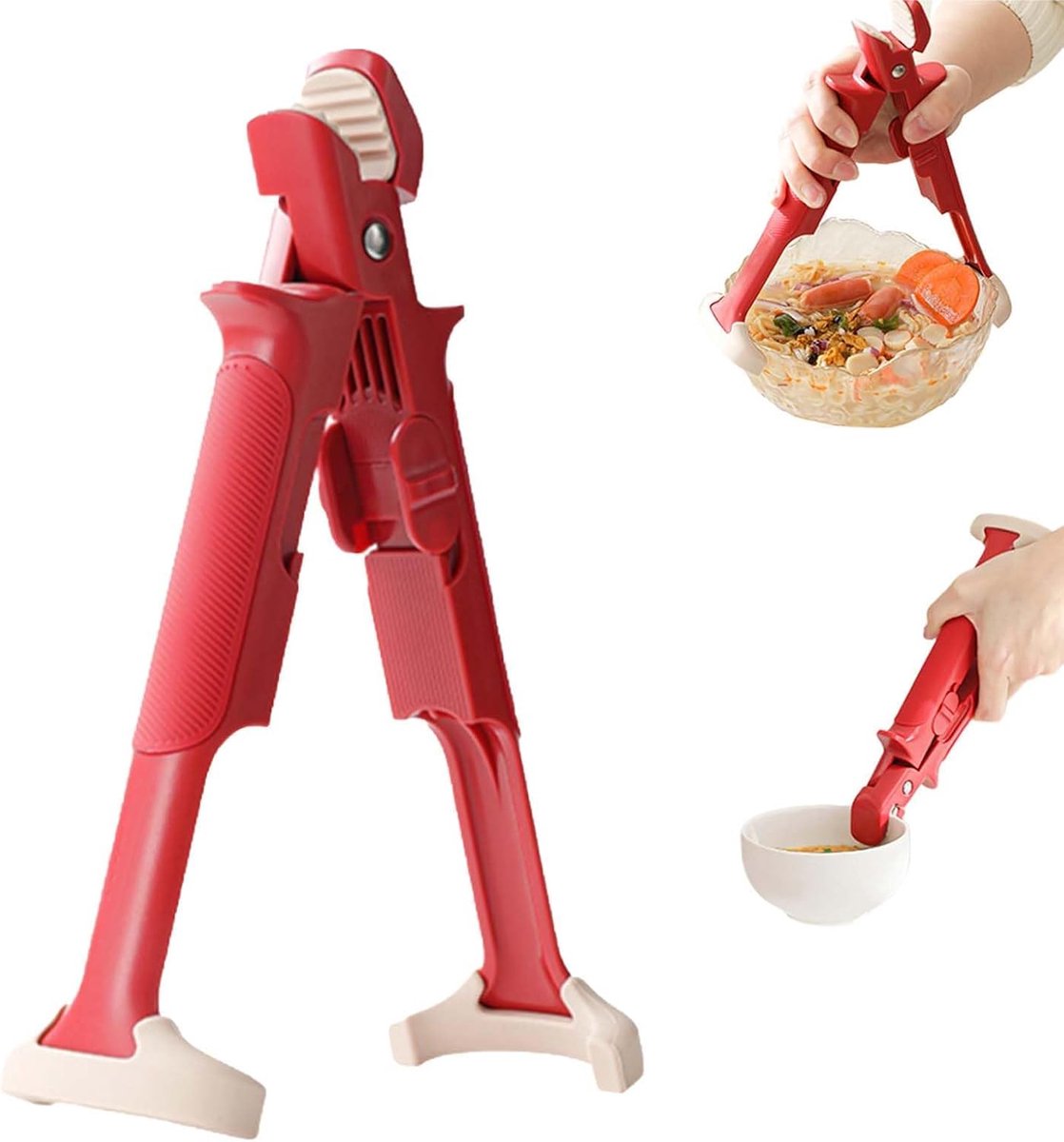 2-in-1 Multifunktionale, Hitzebeständige Küchenzange Aus Silikon Mit Ergonomischem Griff – Ideal Zum Kochen Und Verbrennen.