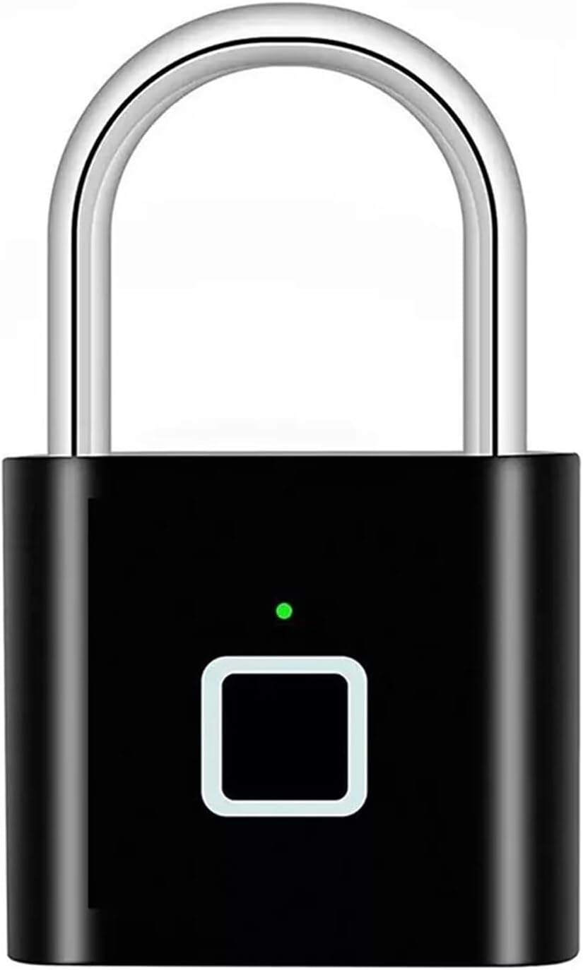 Intelligentes Fingerabdruck-vorhängeschloss, Wiederaufladbares Fingerabdruck-vorhängeschloss, Ip67 Wasserdichtes Vorhängeschloss Mit Fingerabdrucksensor, Kompatibel Mit Koffern, Spinden Und Fitnessstu
