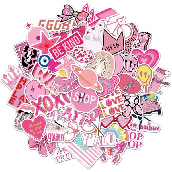 Cqbb Preppy Aufkleber, Rosa Tieraufkleber, Gepäckaufkleber, Skateboard-aufkleber, Kühlschrankaufkleber, Handyaufkleber, Computeraufkleber, Skateboard-wasserflaschenaufkleber, Reisetaschenaufkleber, Au