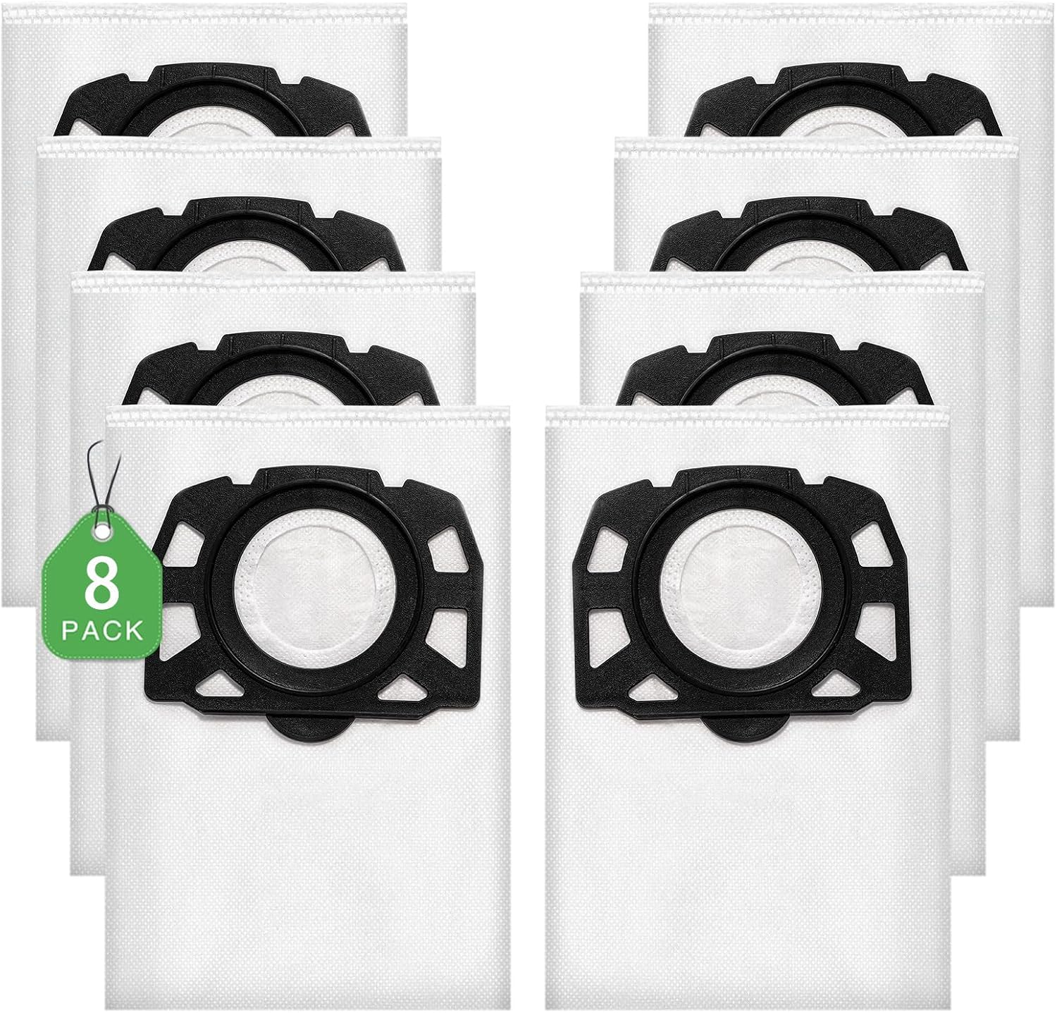 8er-pack Staubsaugerbeutel Kfi 357, Kompatibel Mit Kärcher Wd 2 Plus, Wd 3, Wd 3 Battery, Kwd 1, Kwd 2, Kwd 3, Mv 3, Wd 3.200