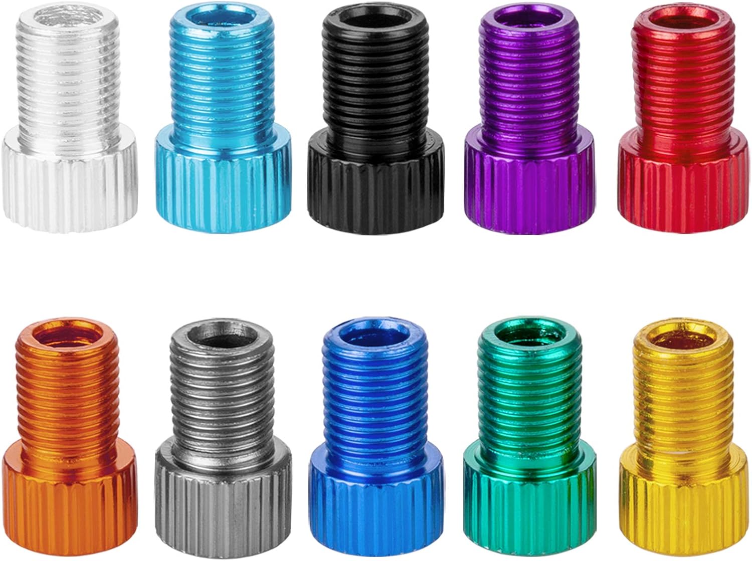 Ventiladapter, Wandelt In Presta-schrader-adapter Um, Kompatibel Mit Fahrrädern, Zum Aufpumpen Von Reifen Mit Normaler Pumpe Oder Luftkompressor (10 Stück)