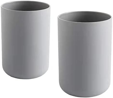 Stück Zahnbürstenbecher, Zahnbürstenhalter Fürs Badezimmer, Becher, Plastikbecher 300ml (grau Und Grau)