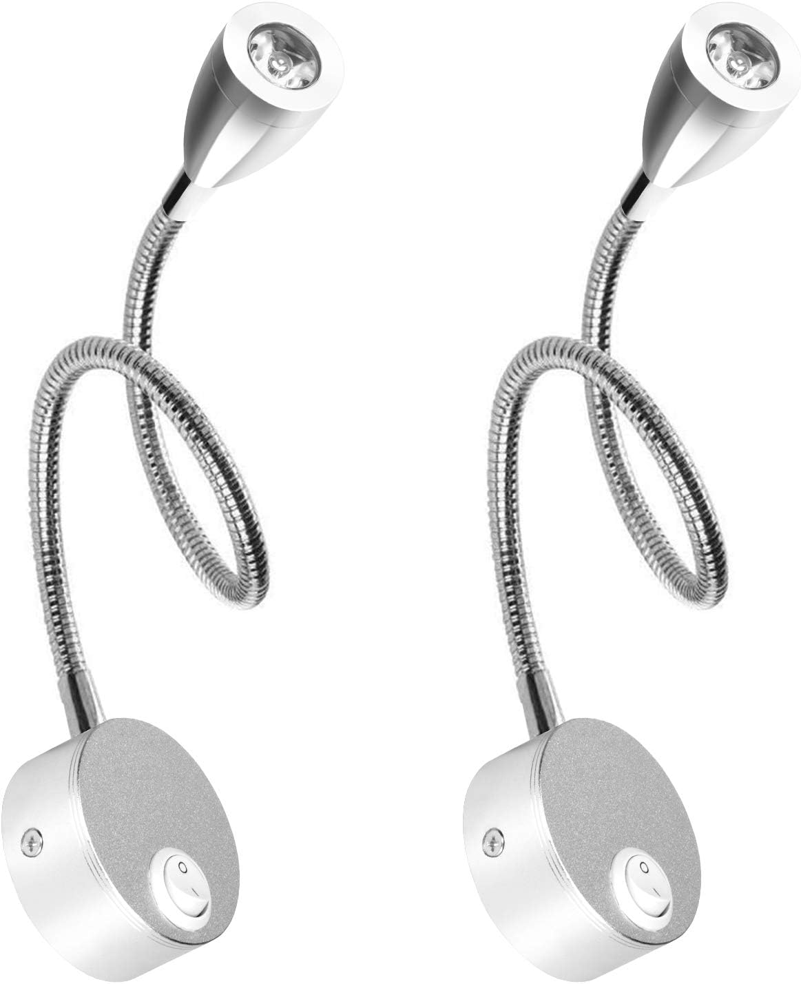 Leselampe, 2 Led-nachttischlampen, An Der Wand Neben Aluminium Montiert