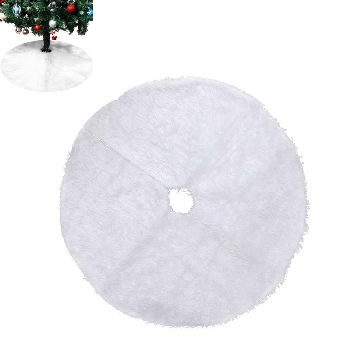 Weihnachtsbaumdecke, Weiße Schneedecke, 152 Cm, 60 Zoll