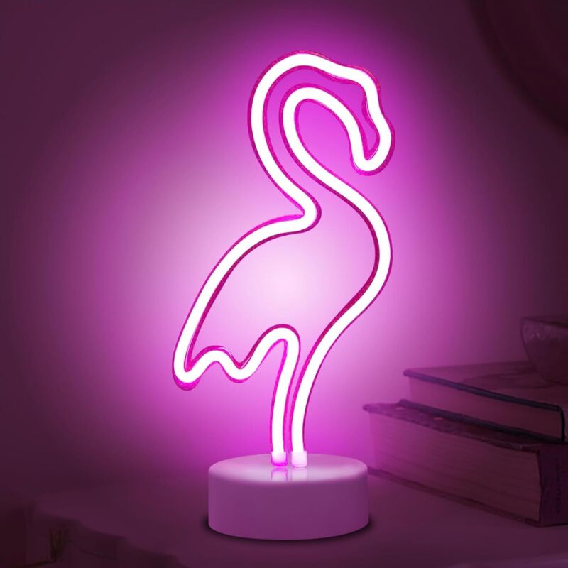 Led-neonreklame, Schlafzimmerdekoration, Nachtlicht, Innenbeleuchtung, Batterie- Und Usb-betrieben, Lichtleiste (pink)