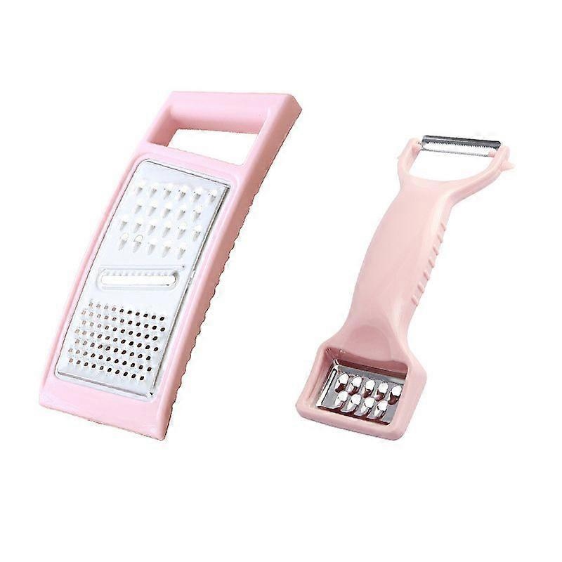 Multifunktionale Gemüsereibe, Radieschenreibe, Gurkenschneider, Kartoffelreibe (pink)