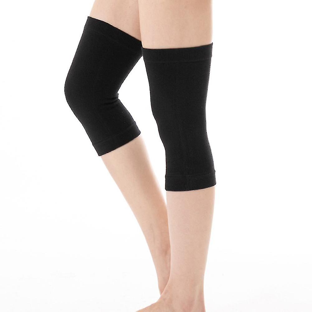 Ultradünne Knieschoner, Atmungsaktive Kompression, Flexible, Wärmende Beinmanschette, Kniebandage, Schwarz
