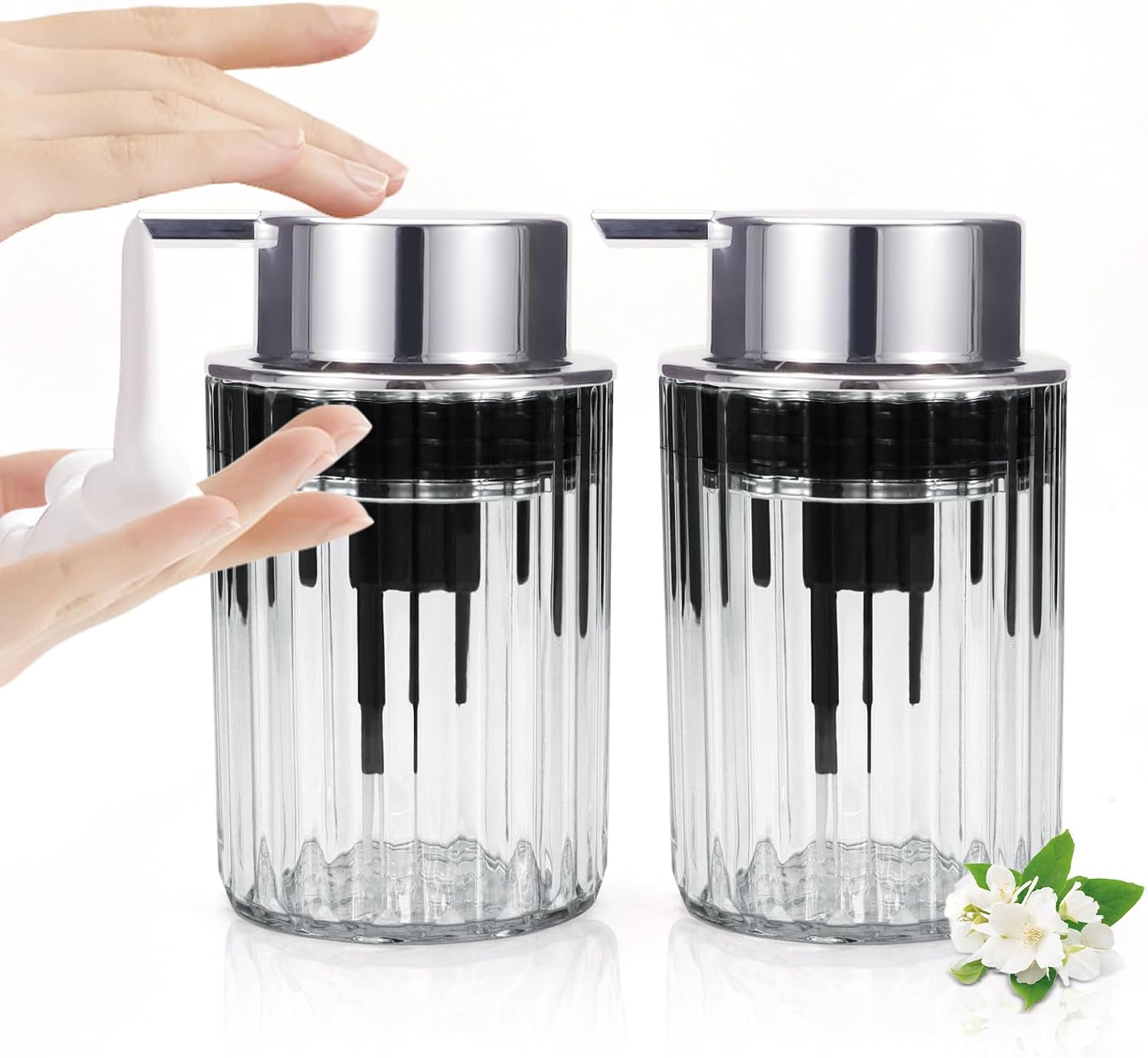 2er-pack Schaumseifenpumpe, Transparente Acryl-schaumseifenpumpe Für Das Badezimmer, Modern, Nachfüllbar