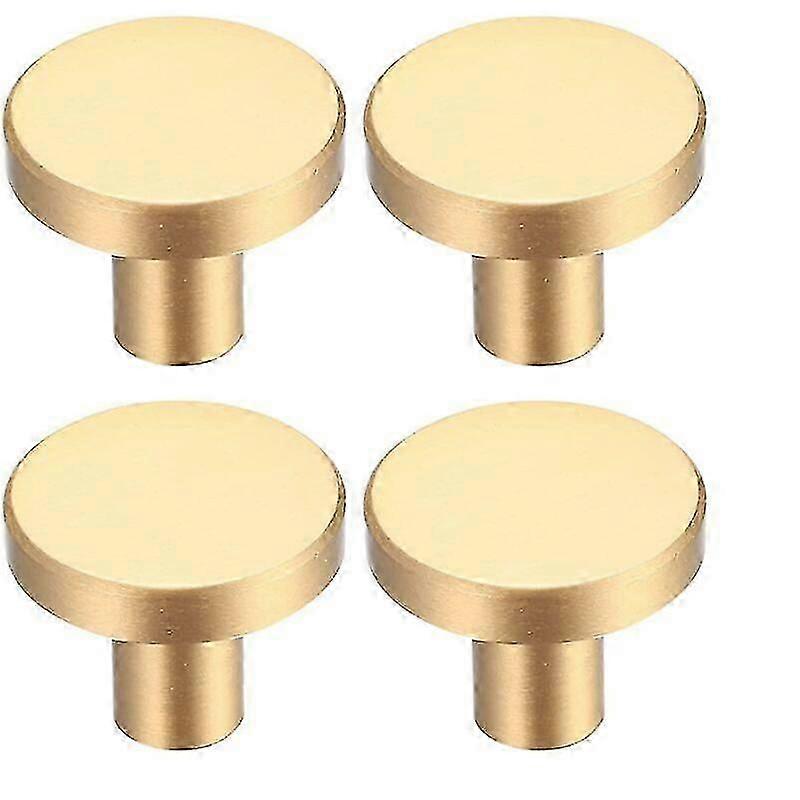 Möbelknöpfe, Runde Schubladengriffe Aus Massivem Messing, Goldfarbene Küchentürgriffe, 4-teiliges Set, 20 X 25 Mm