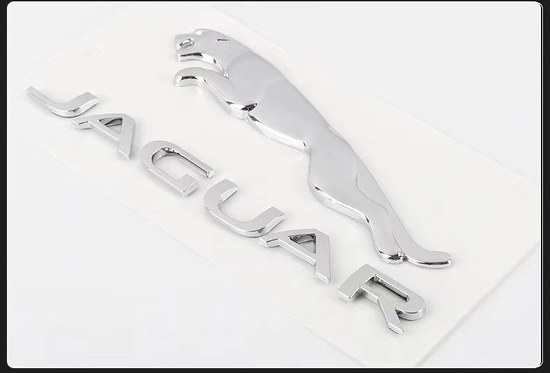 Yousport Fit Jaguar Xe Xf Xj Kofferraum-emblem Leopard Heckaufkleber Jaguar Panther Kotflügelaufkleber (silber)