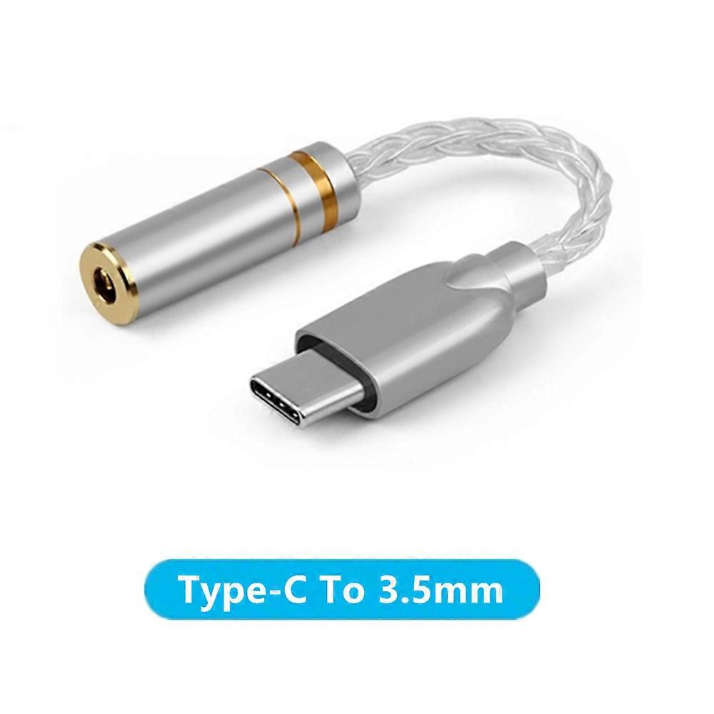 Aux 2,5 Mm, 3,5 Mm, 4,4 Mm (weiblich) Dac Typ-c Mini-klinkenstecker Kopfhöreradapter Reinsilber Kopfhörerkabel Audioanschlüsse Usb-c-konverter Typ-c Auf 3,5 Mm