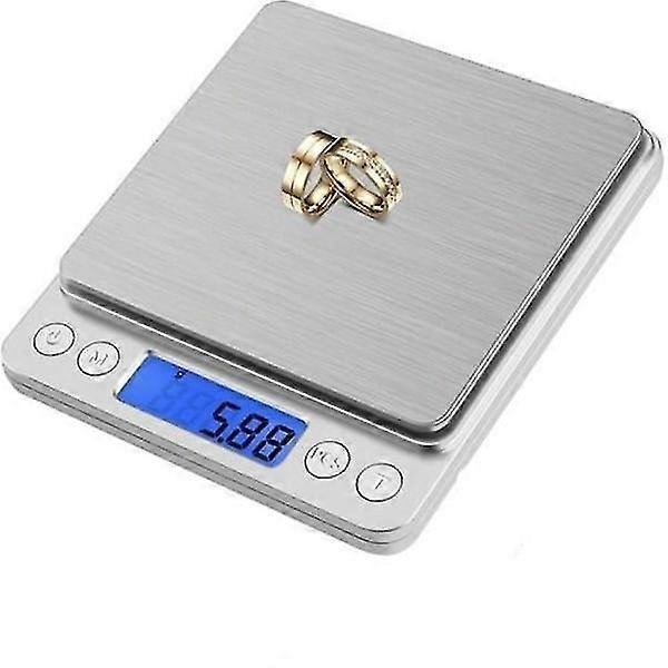 Digitalvåg / Köksvåg 0,01g-500g Silber