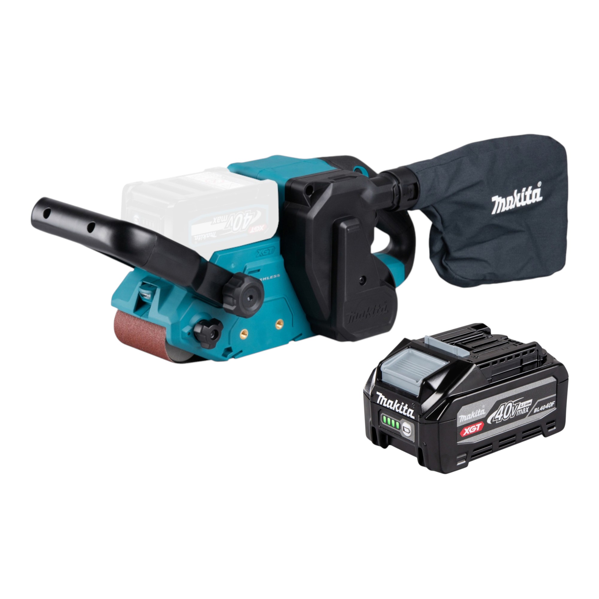 Makita Bs 001 Gu1 Akku Bandschleifer 40 V Max. 76 X 533 Mm Brushless + 1x Akku 4,0 Ah - Ohne Ladegerät