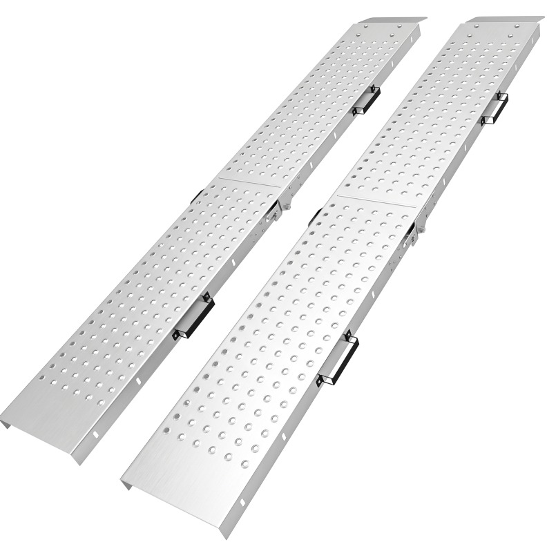 Faltbare Laderampen 180 X 25,5 X 6,5 Cm, Metall, 2 Stück, Für Anhänger – Meubliv