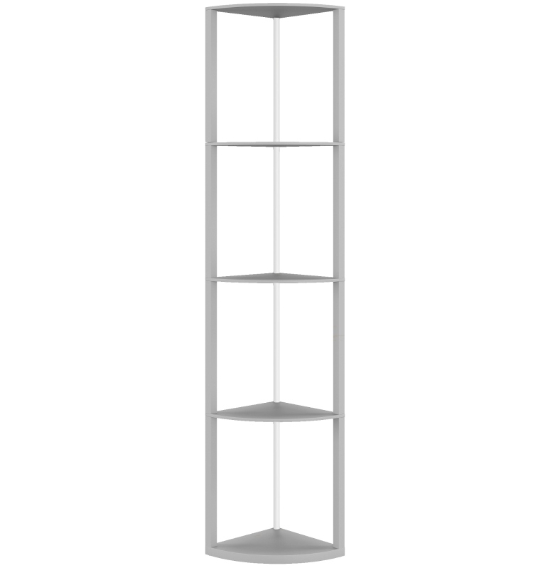 Lampadaire Led 42x29,5x163 Cm Mdf Gris Avec Étagère Rgb, Gain De Place Pour Salon – Meubliv